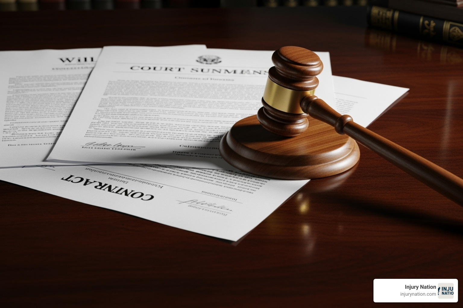 of a legal document and a gavel - best auto accident lawyer