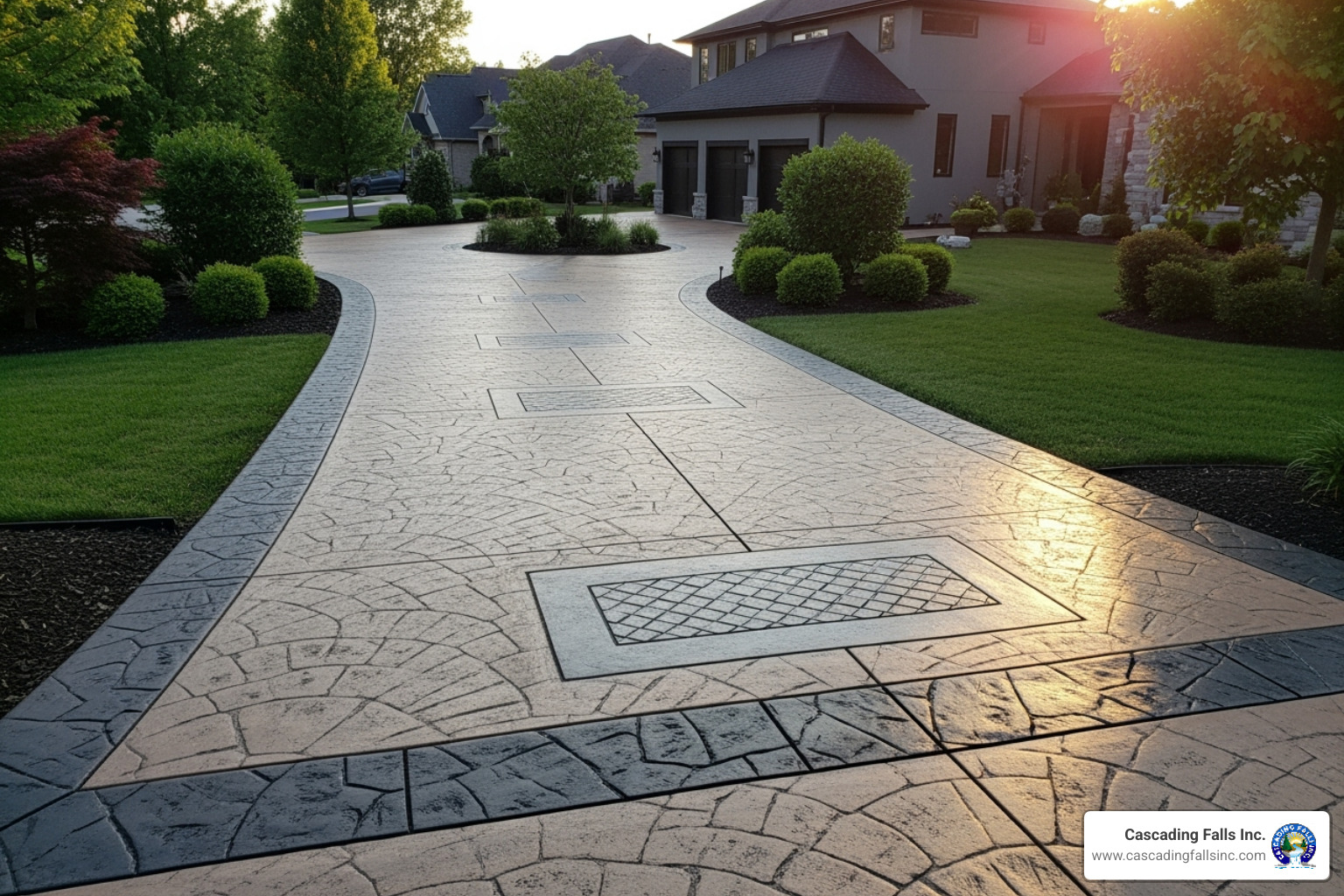 custom concrete driveway with decorative elements - concrete contractors sacramento ca custom concrete driveway with decorative elements - concrete contractors sacramento ca