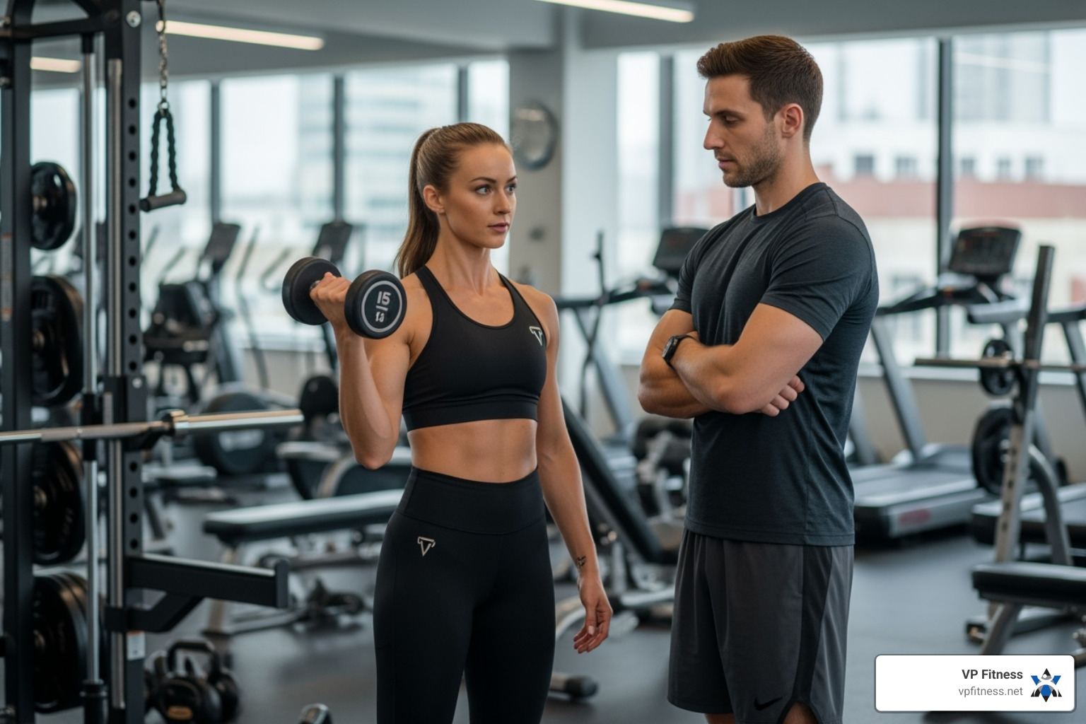 a personal trainer demonstrating an exercise to a client - providence personal trainer a personal trainer demonstrating an exercise to a client - providence personal trainer