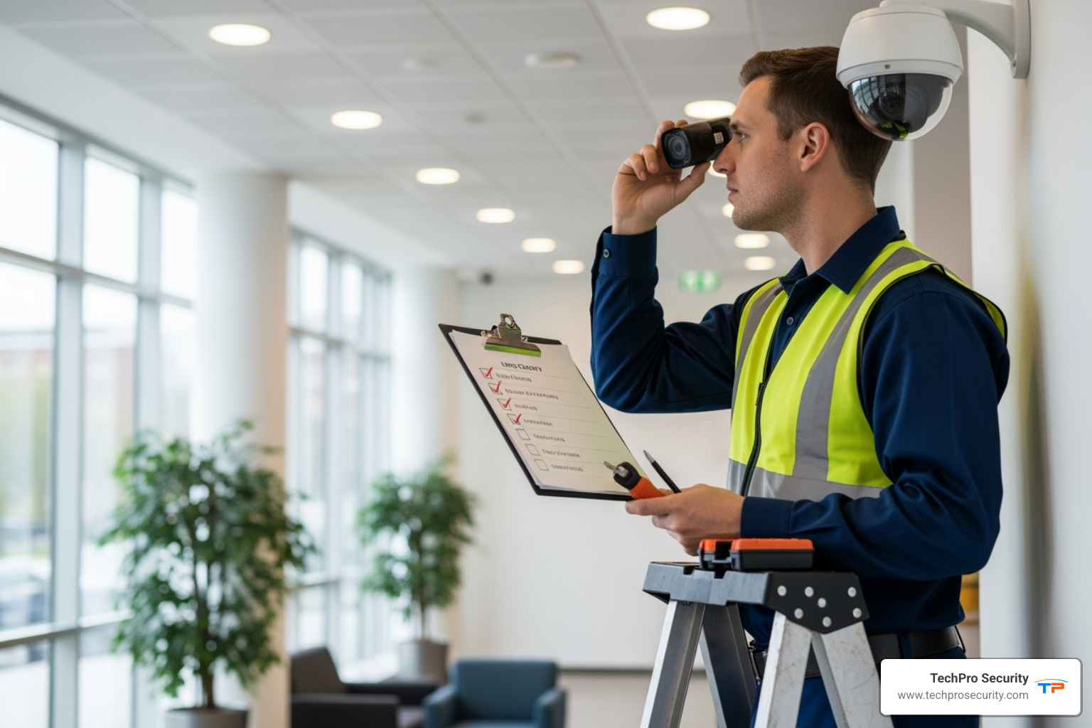 security camera maintenance checklist - repair and maintenence to security cameras