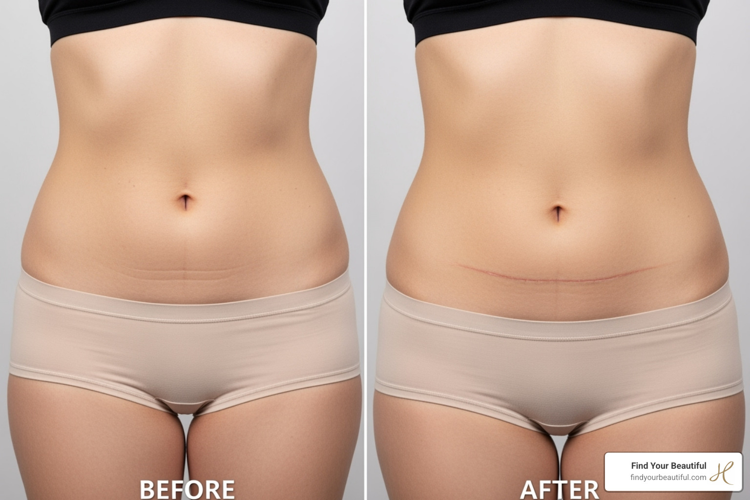 Before and after tummy tuck results - extended tummy tuck vs regular