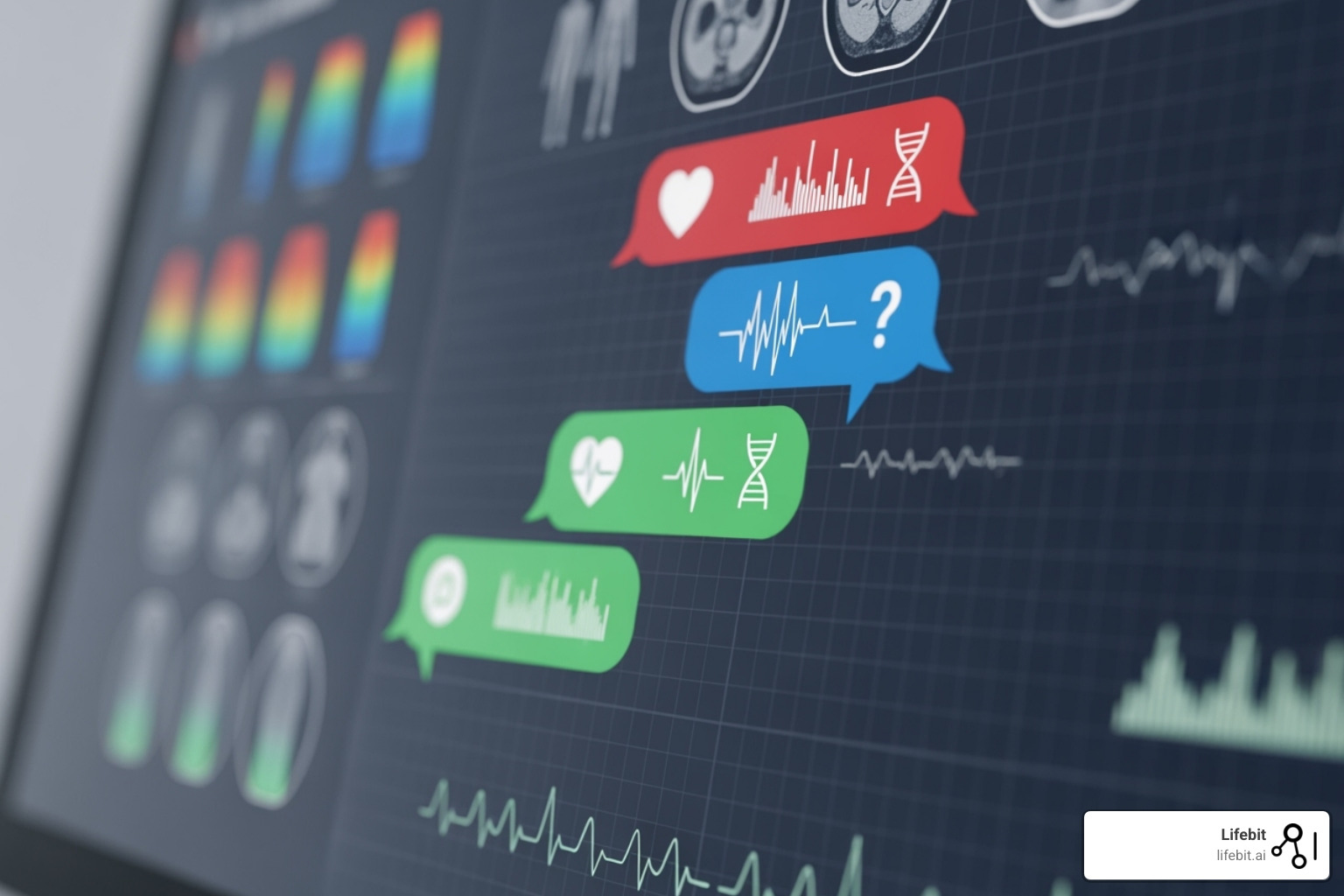 chat interface showing a query about patient data - Real-time patient insights