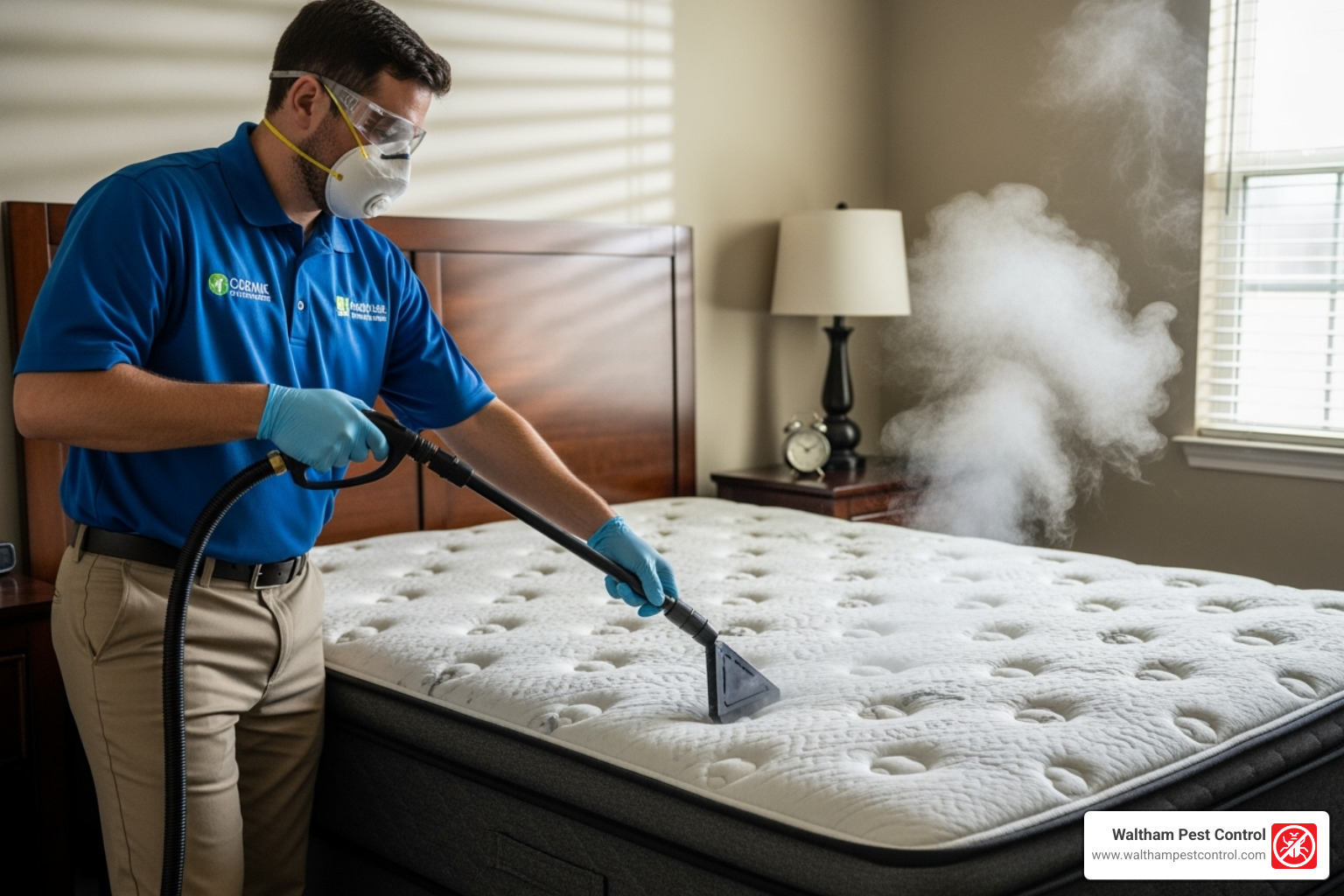 professional treating a mattress with a steamer - how do you kill bed bugs
