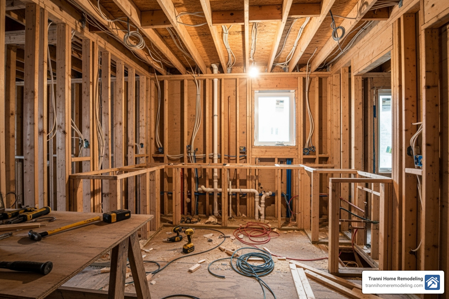 kitchen under construction with exposed wiring and plumbing - bath and kitchen remodel near me kitchen under construction with exposed wiring and plumbing - bath and kitchen remodel near me
