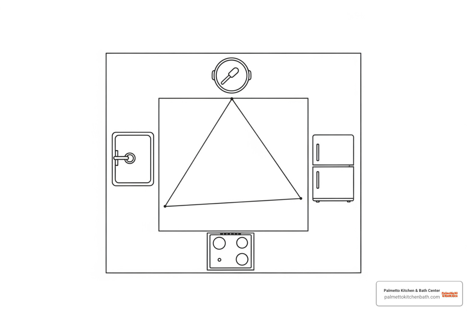 kitchen layout diagram showing the work triangle - kitchen renovation plans kitchen layout diagram showing the work triangle - kitchen renovation plans