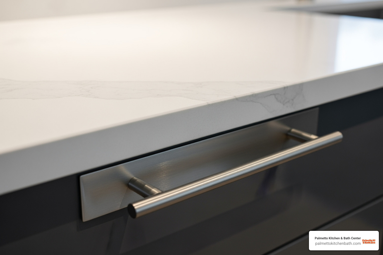 close-up on a quartz countertop with stylish cabinet hardware - kitchen renovation plans close-up on a quartz countertop with stylish cabinet hardware - kitchen renovation plans