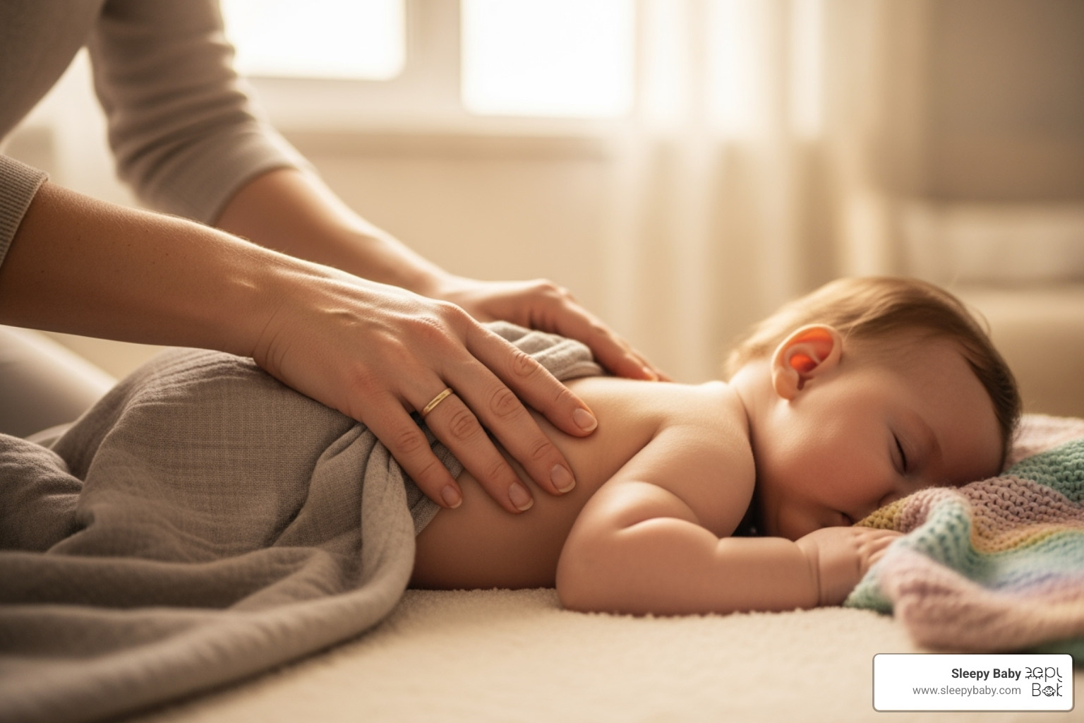 parent giving baby a gentle massage - soothing techniques for babies