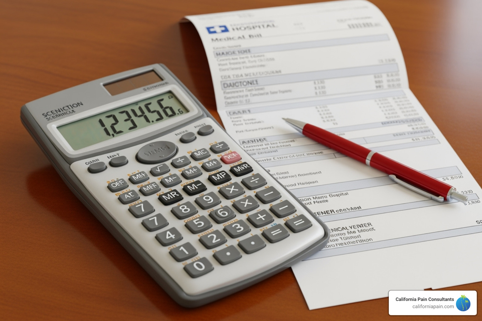 Calculator next to a medical bill - is regenerative injection therapy covered by insurance Calculator next to a medical bill - is regenerative injection therapy covered by insurance