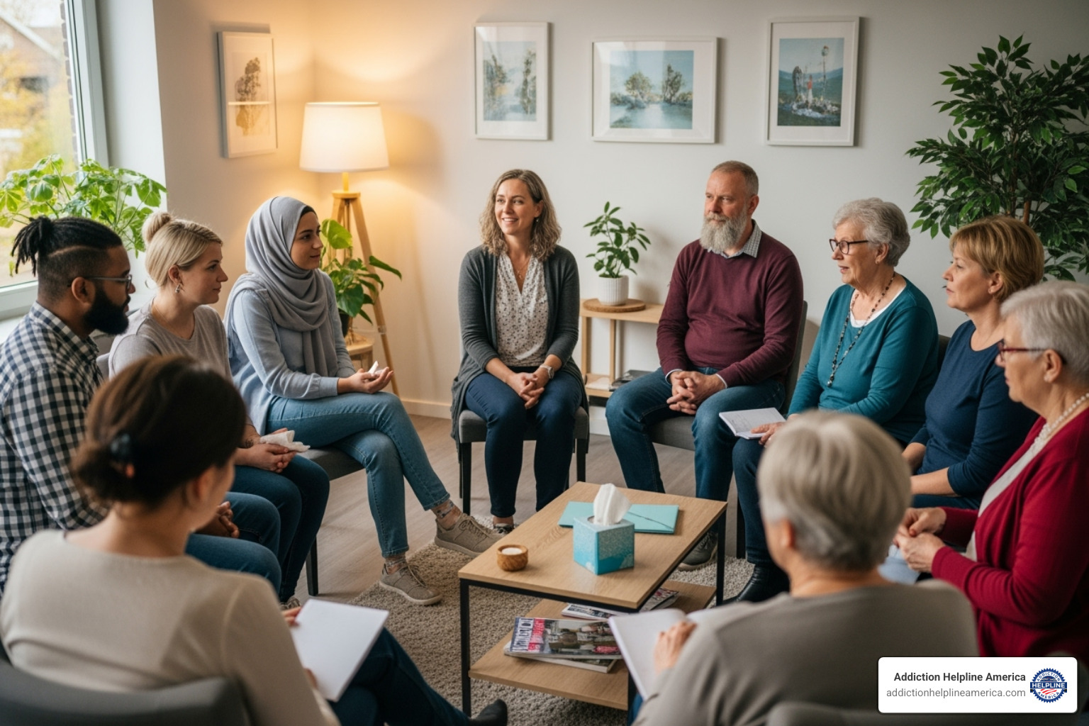 supportive group therapy session - Prescription Drugs Treatment
