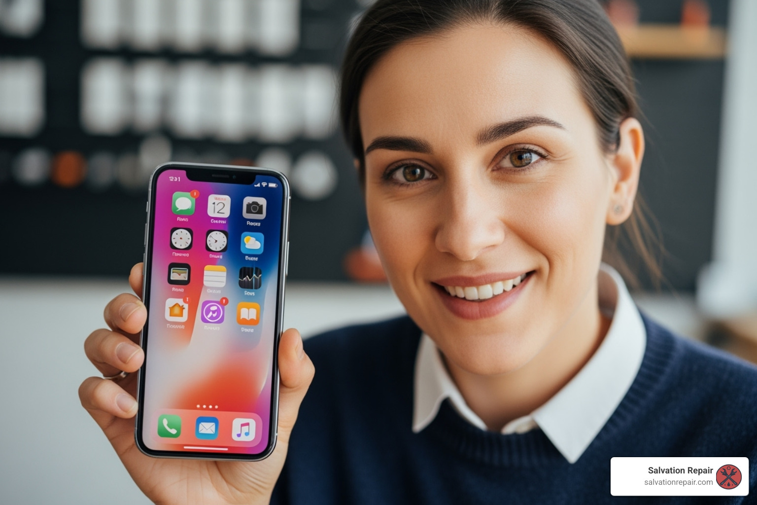 Happy customer with repaired iPhone - iPhone no power repair