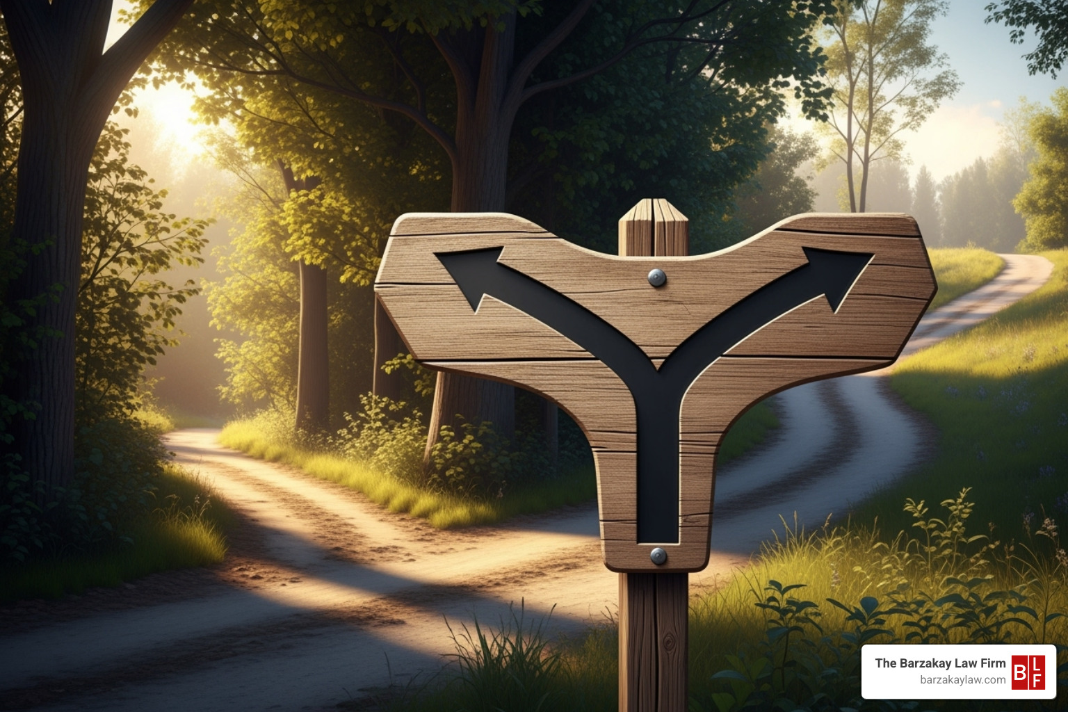 split road sign - workplace accident attorney split road sign - workplace accident attorney