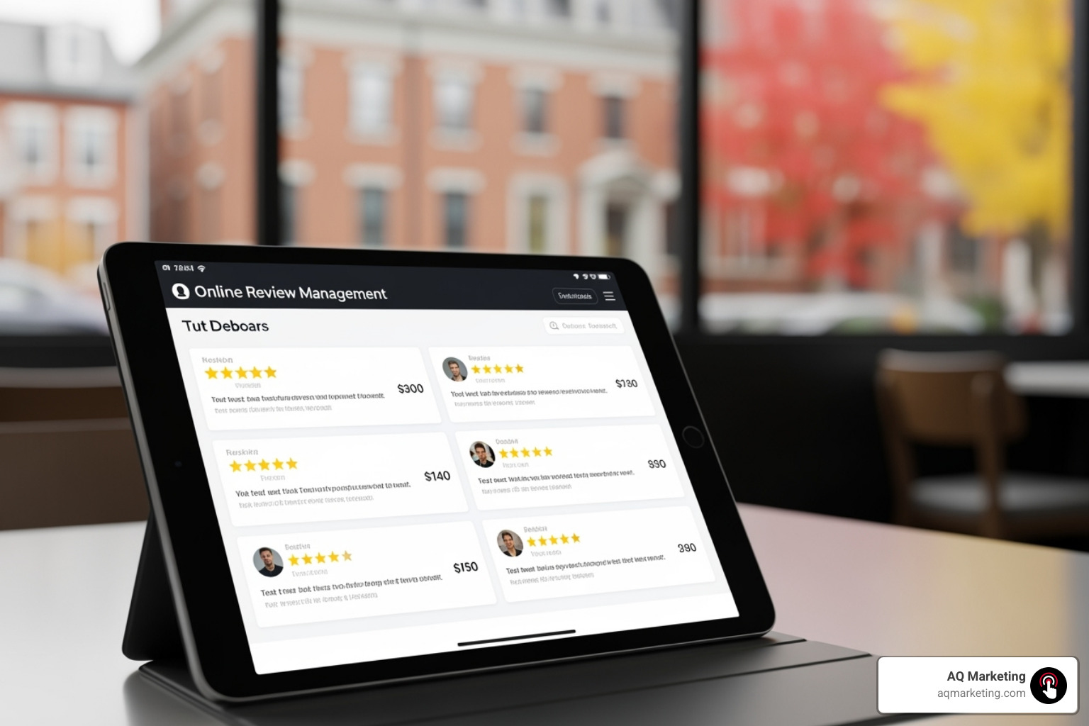 Online review management on a tablet in Southern New Hampshire - Reputation management quotes Online review management on a tablet in Southern New Hampshire - Reputation management quotes