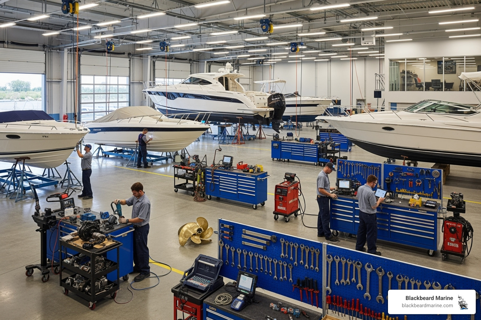 professional Blackbeard Marine service bay - boat parts in okc