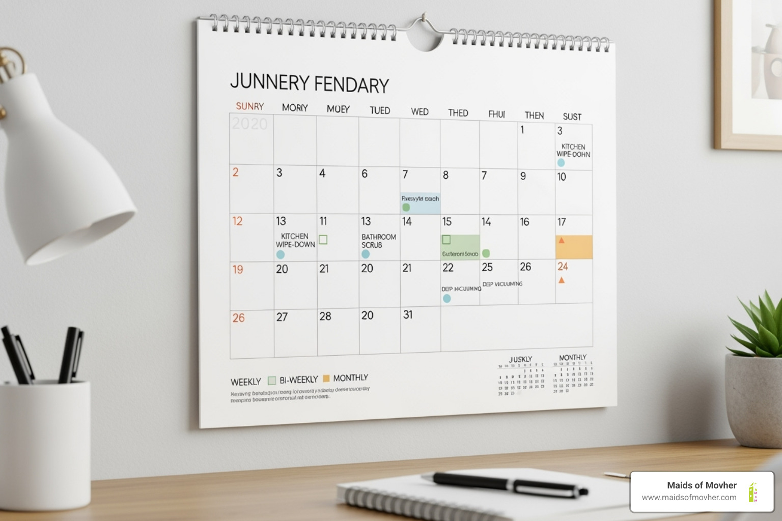 calendar showing different cleaning frequencies weekly bi-weekly monthly - reliable residential cleaning washington calendar showing different cleaning frequencies weekly bi-weekly monthly - reliable residential cleaning washington