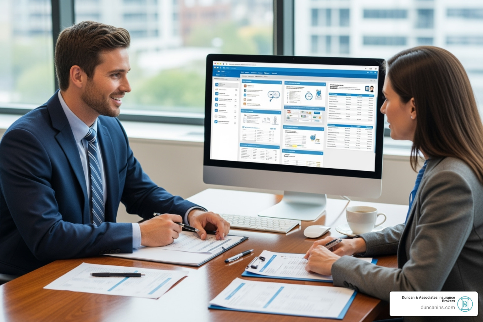 professional insurance producer working with client - washington health plan finder broker