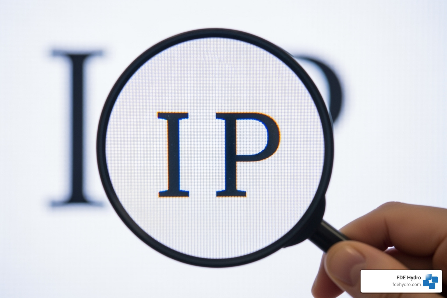 Magnifying glass over the letters "I/P" - Massive I/P Portfolio