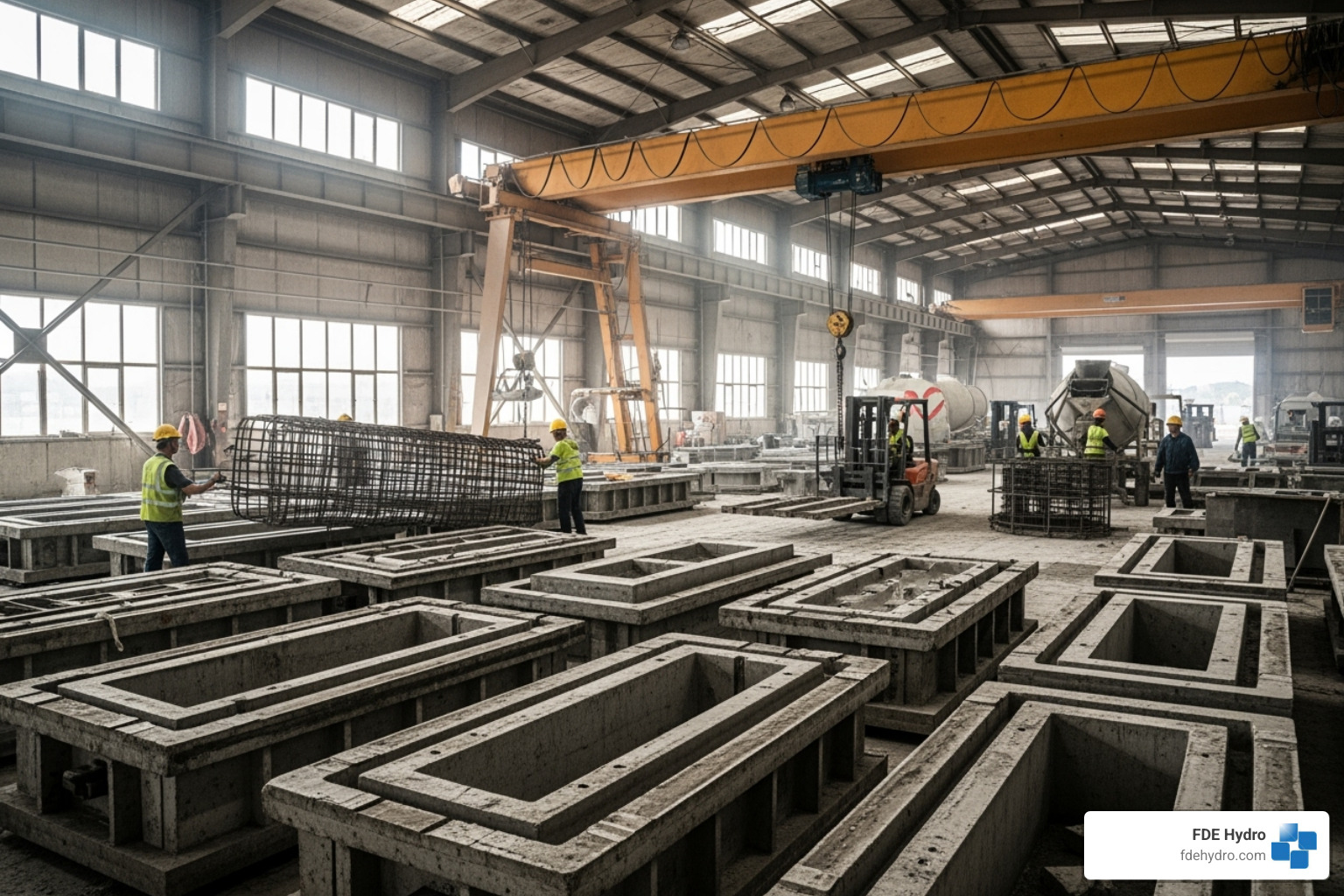 factory floor with precast molds - precast concrete advantages factory floor with precast molds - precast concrete advantages