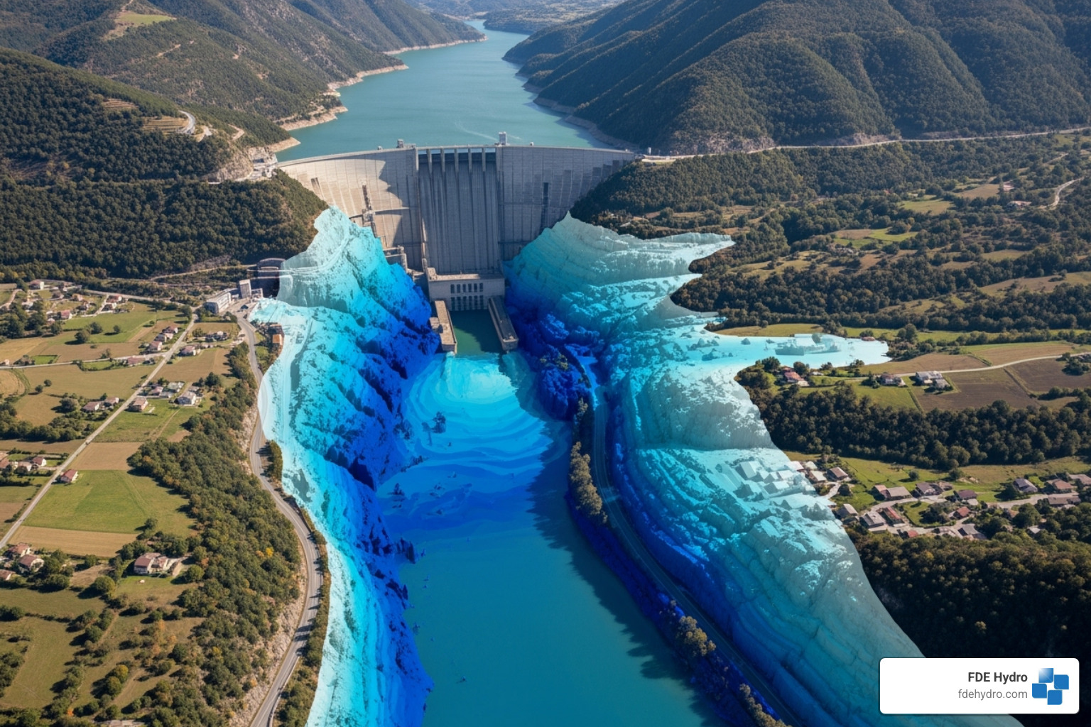 3D dam breach inundation map - Dam engineering solutions