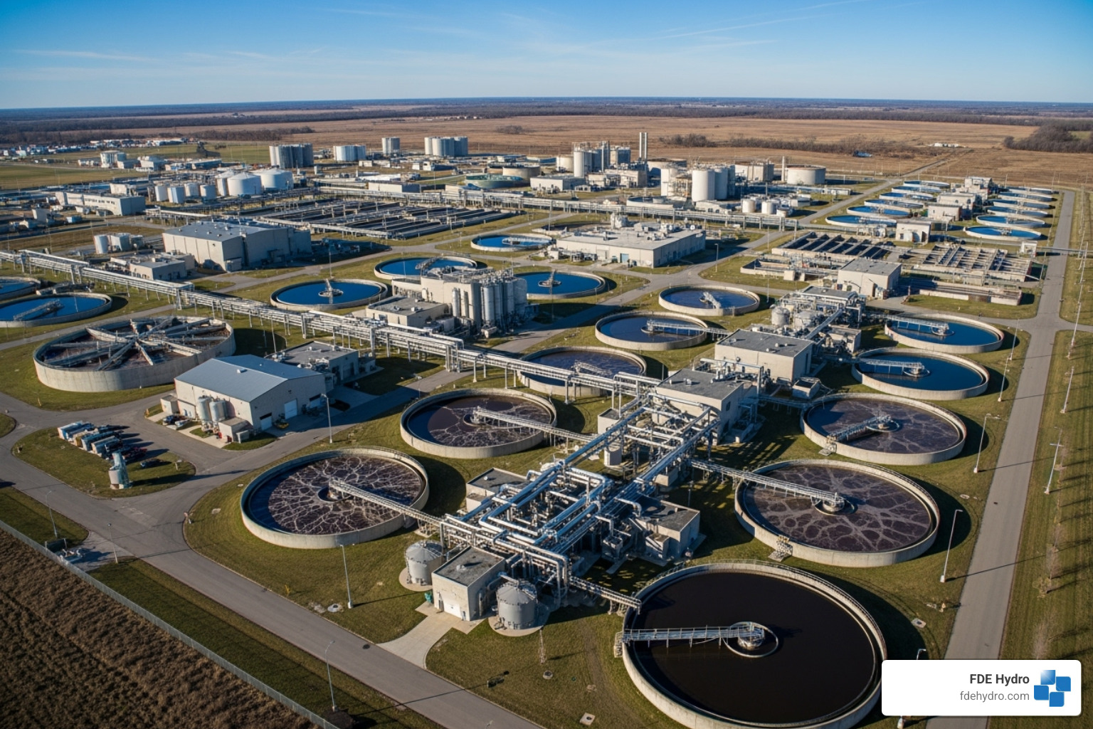 wastewater treatment plant - water control infrastructure