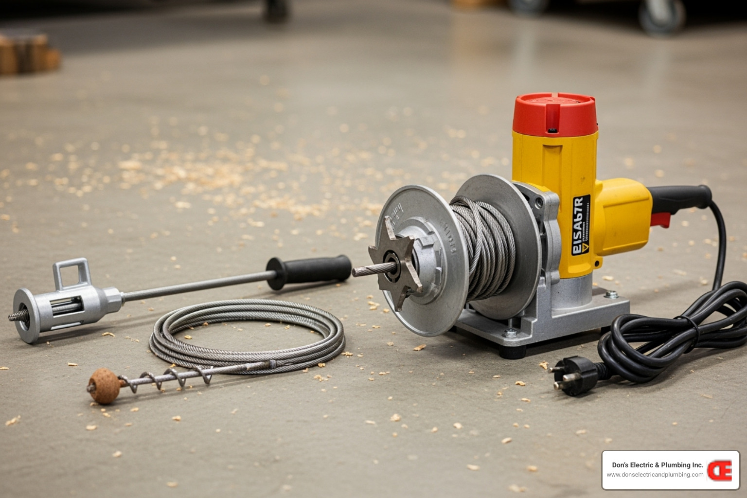 Comparing a small manual drain snake to a larger electric one - drain snake canajoharie