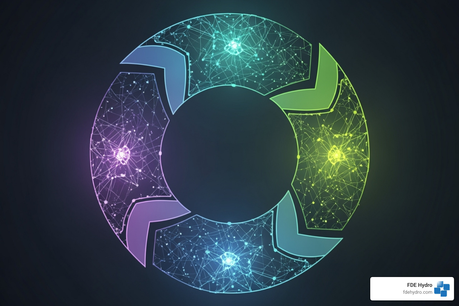 Circular diagram showing the SDLC phases with AI integrated into each step - AI driven development