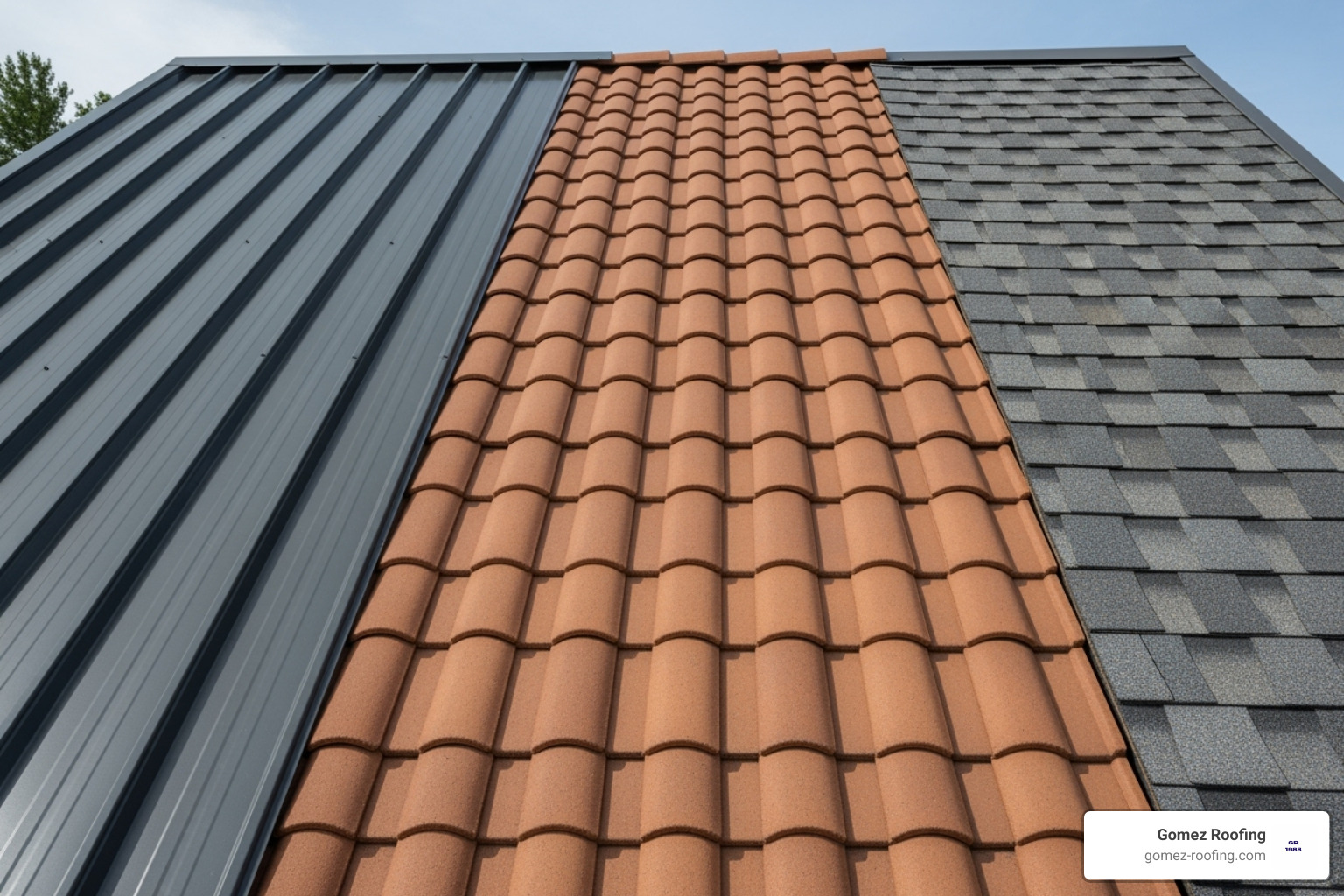 Various roofing materials like metal panels, clay tiles, and architectural shingles - roofing company pompano beach