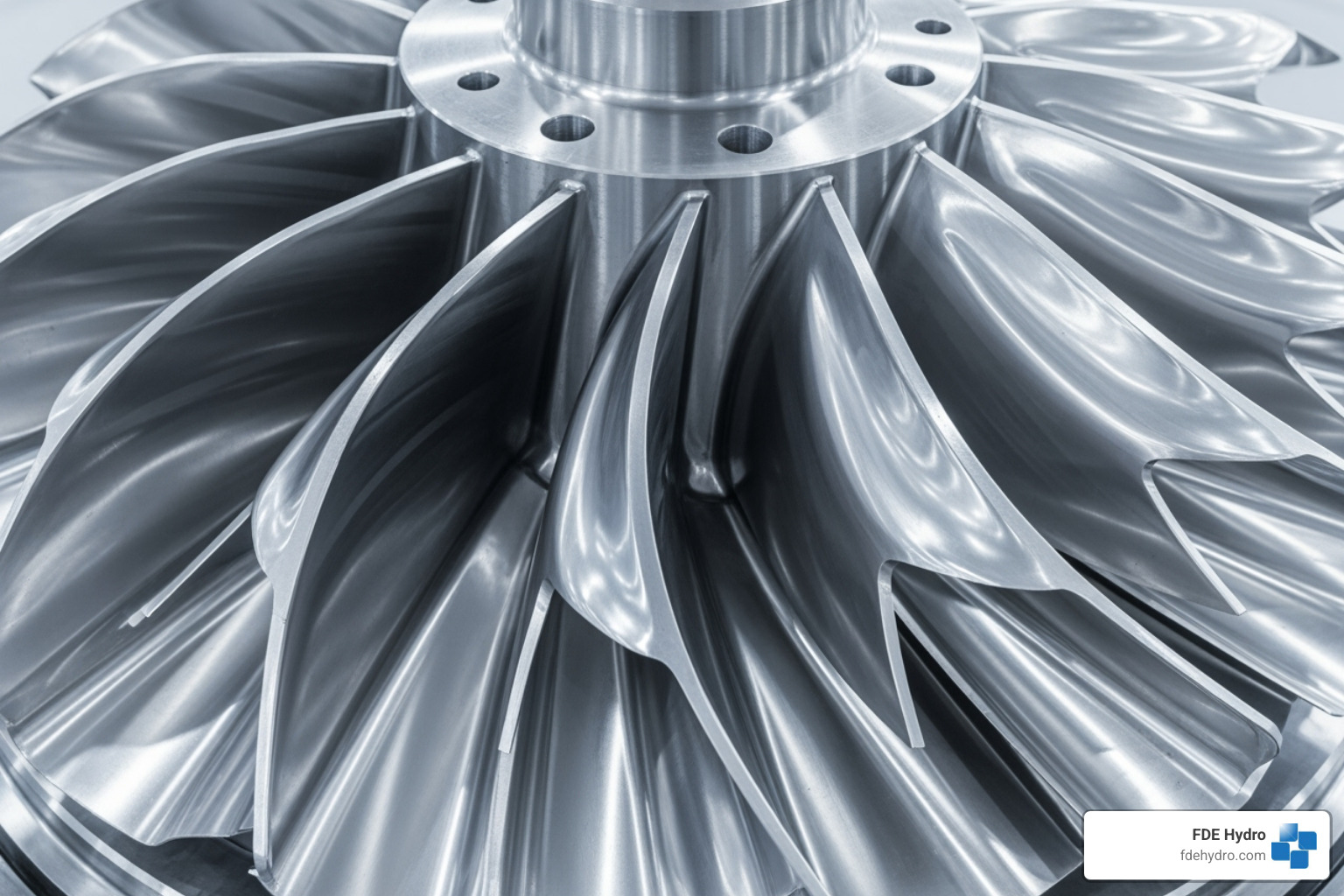 showing a modern turbine runner or a digital twin interface - hydroelectric dam efficiency