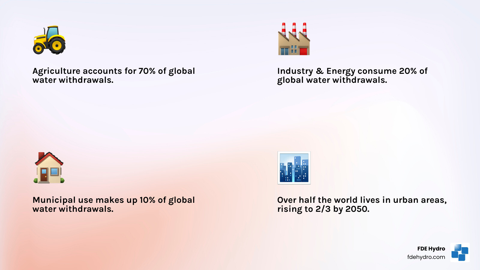 Global Water Use Infographic - sustainable water infrastructure infographic 4_facts_emoji_light-gradient