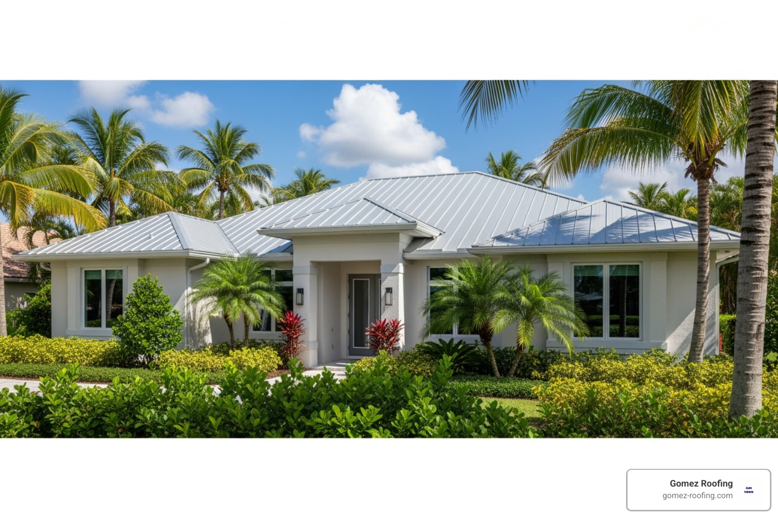 Modern metal roof on a Florida house - Shingle roof replacement Florida