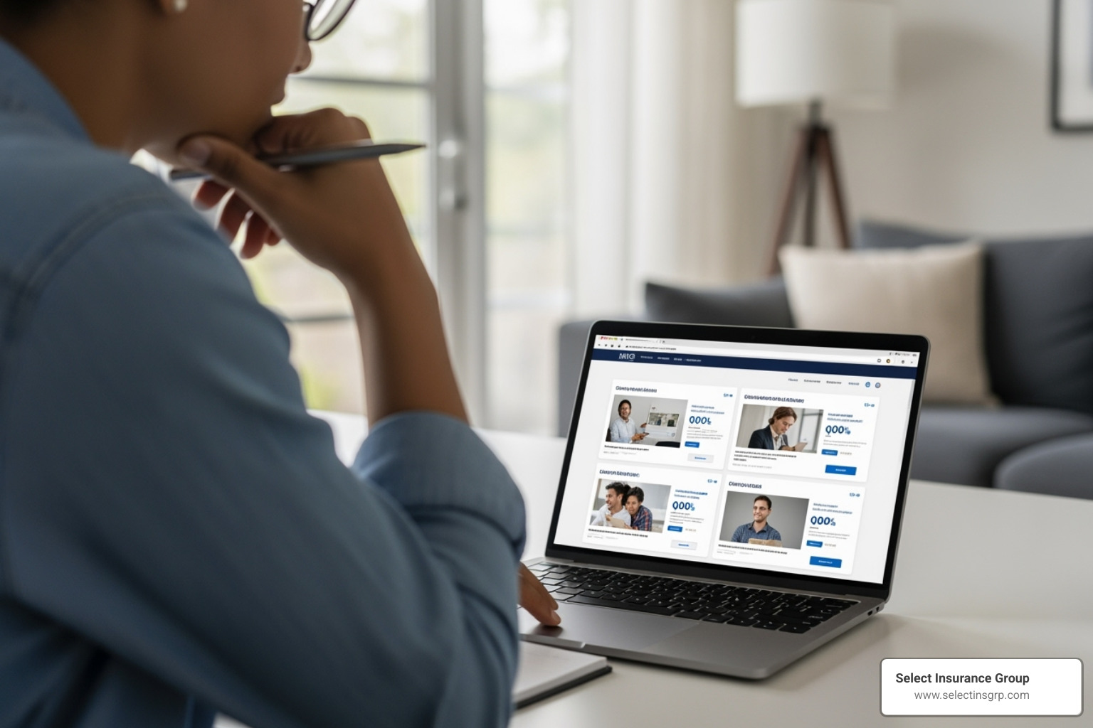 person comparing insurance quotes - cheap non drivers insurance