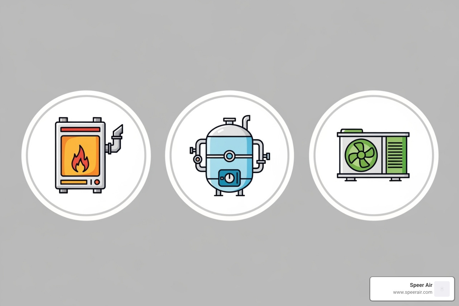three icons representing a furnace, a boiler, and a heat pump - energy efficient heating denville three icons representing a furnace, a boiler, and a heat pump - energy efficient heating denville