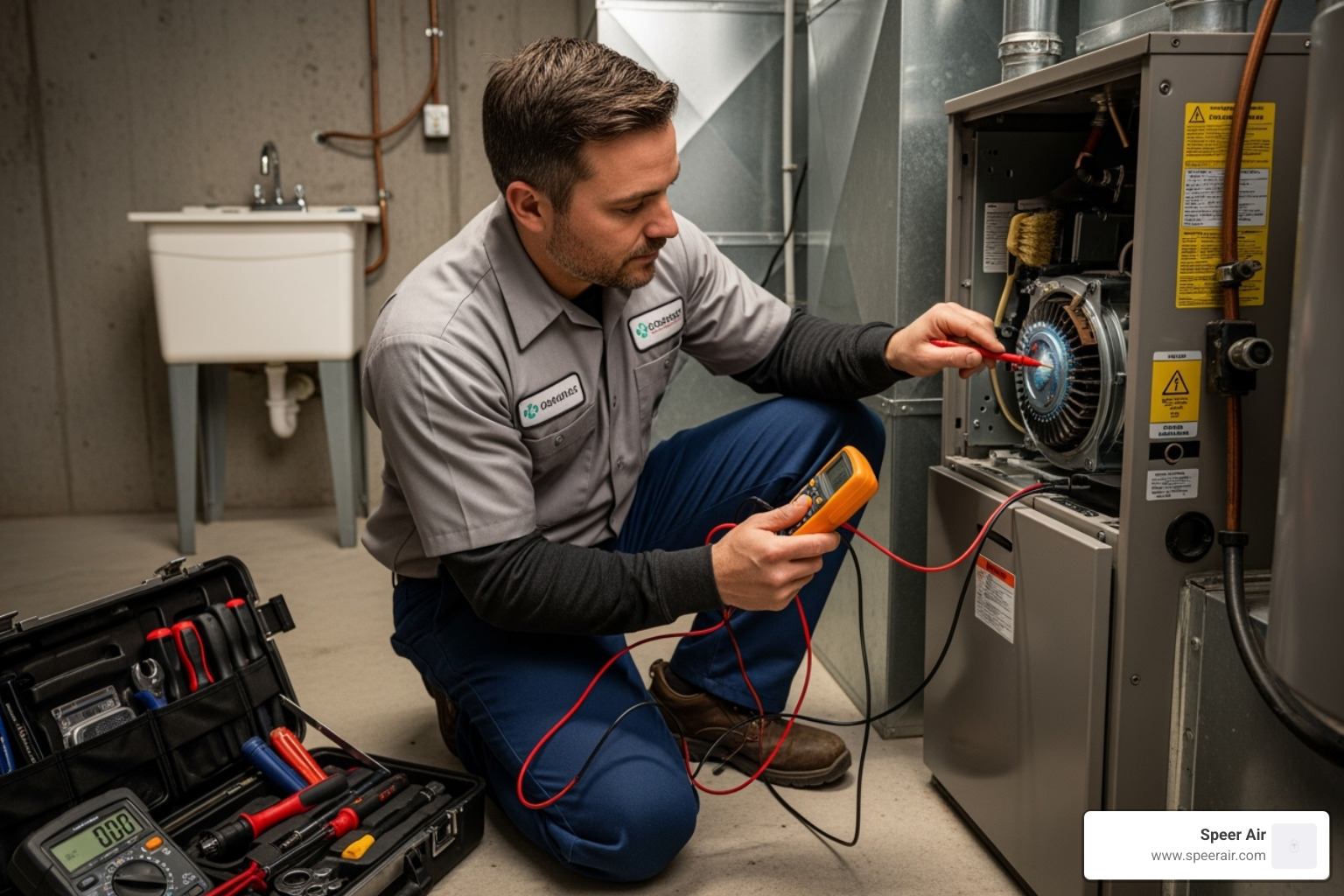technician performing a tune-up on a heating system - energy efficient heating denville technician performing a tune-up on a heating system - energy efficient heating denville