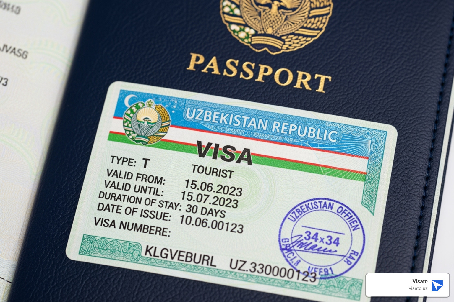 of a passport with an Uzbekistan visa stamp - uzbekistan visa application of a passport with an Uzbekistan visa stamp - uzbekistan visa application