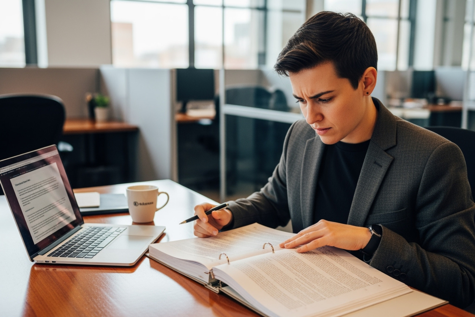 Person Reading A Franchise Disclosure Document (Fdd) - Franchise Performance Evaluation Person reading a franchise disclosure document (fdd) - franchise performance evaluation