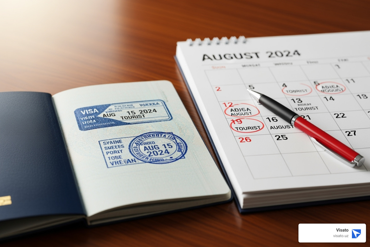 calendar and a passport with a visa stamp - uzbekistan business visa for indian calendar and a passport with a visa stamp - uzbekistan business visa for indian