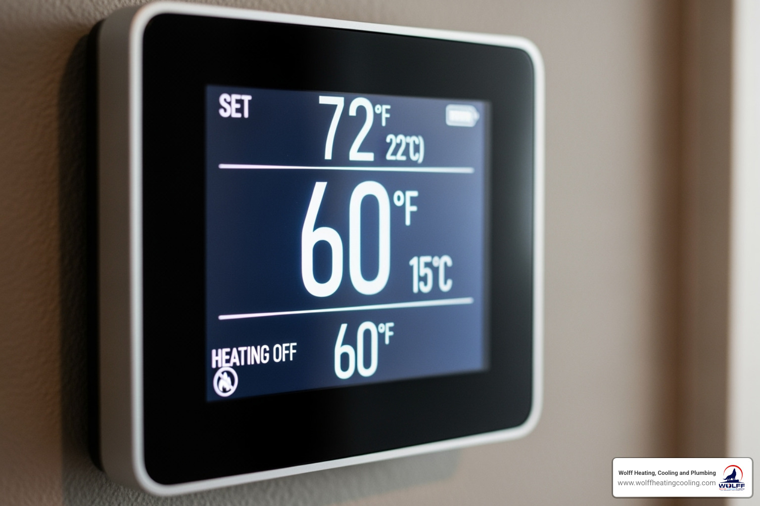 thermostat displaying a low temperature despite being set high - furnace not working albuquerque