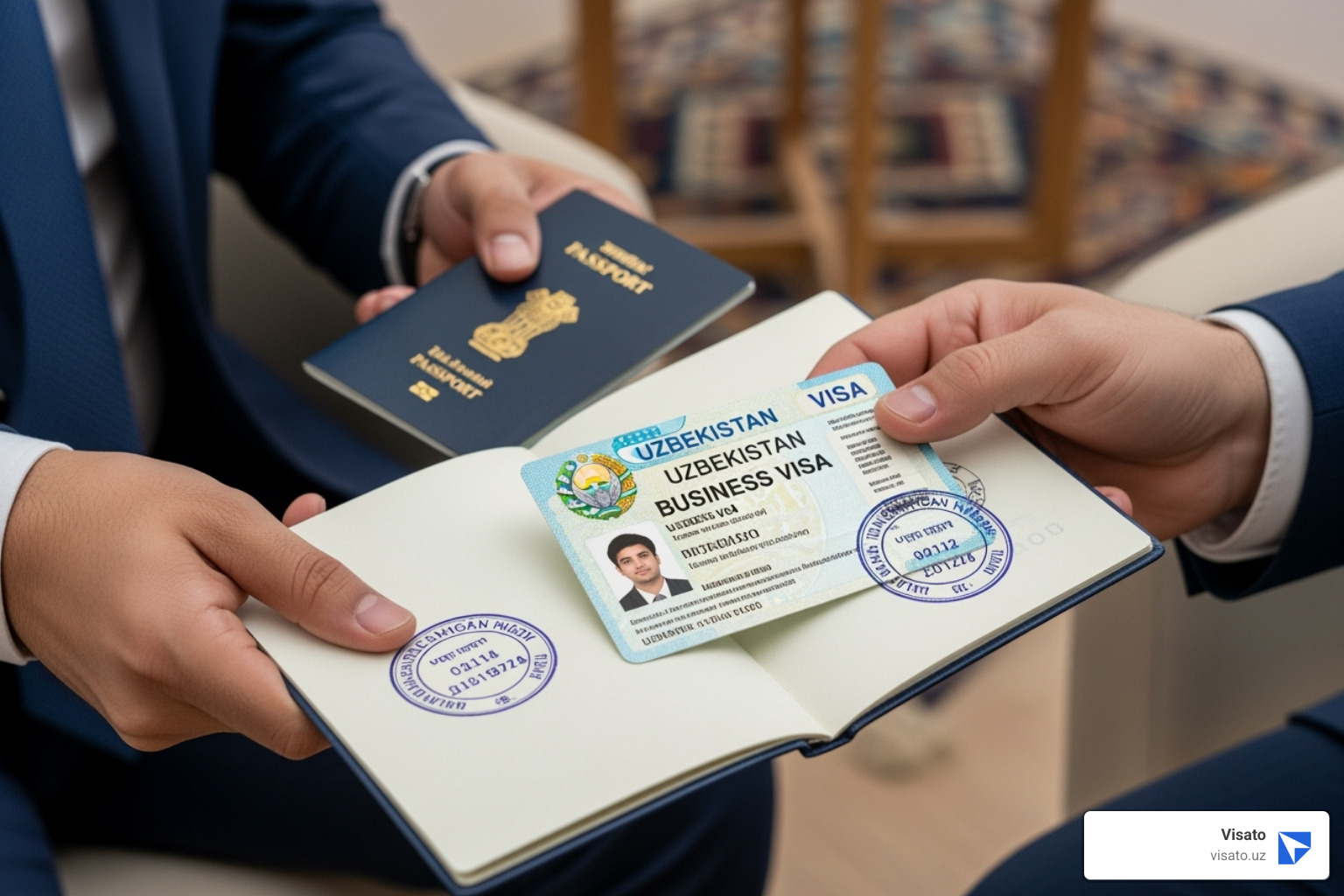 passport next to an online visa application form on a laptop screen - uzbekistan business visa for indian passport next to an online visa application form on a laptop screen - uzbekistan business visa for indian