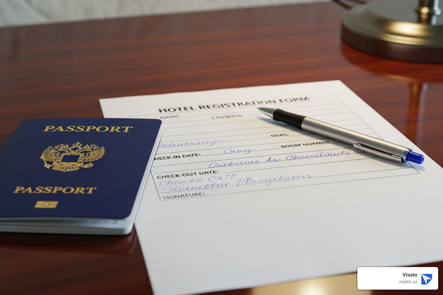 Hotel registration slip in Uzbekistan - uzbekistan visit visa Hotel registration slip in Uzbekistan - uzbekistan visit visa