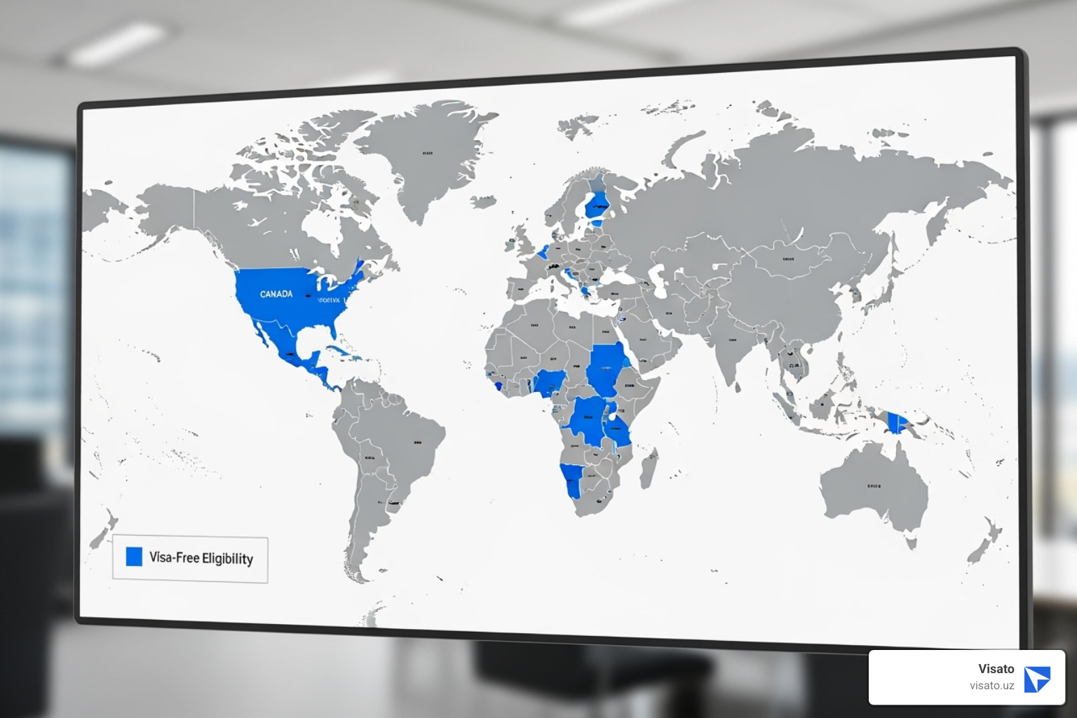 World map highlighting countries eligible for Uzbekistan e-visa - how to apply for uzbekistan e visa World map highlighting countries eligible for Uzbekistan e-visa - how to apply for uzbekistan e visa