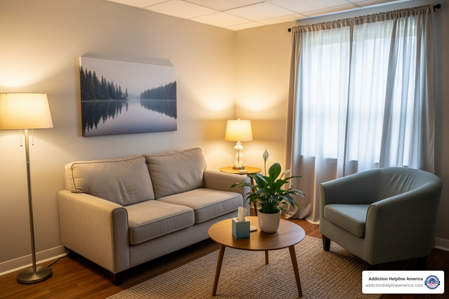 comfortable but not overly luxurious therapy room - Cost of Rehab comfortable but not overly luxurious therapy room - Cost of Rehab