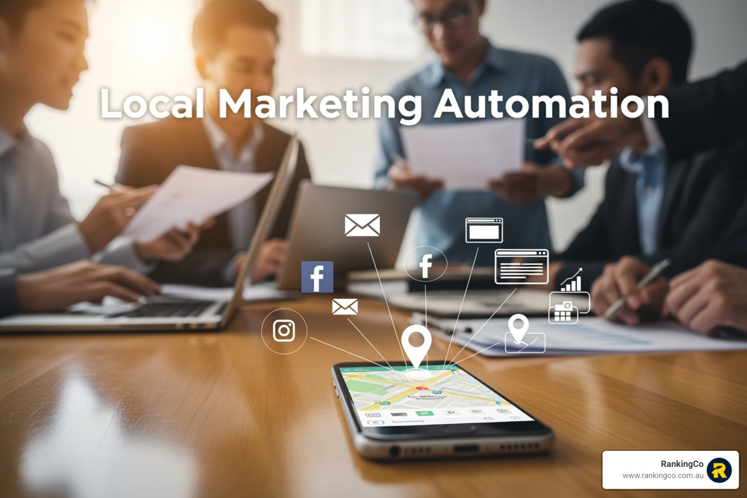 digital asset management interface with various creative assets - Local marketing automation
