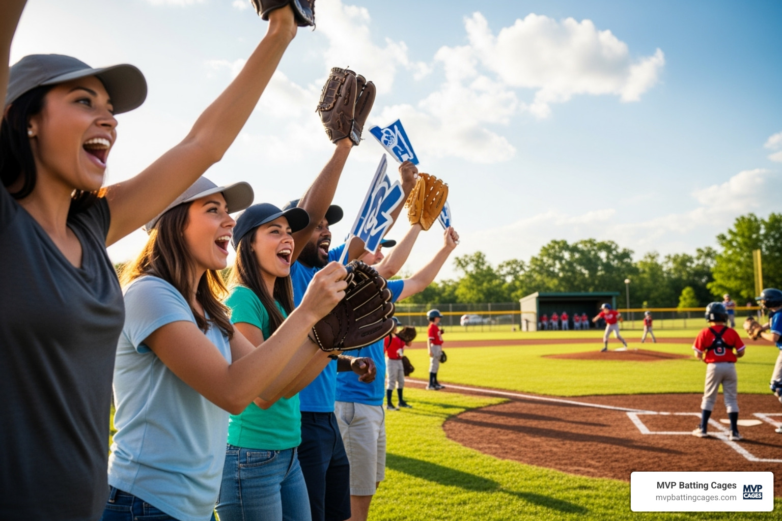 parents cheering from the sidelines - Chandler youth baseball