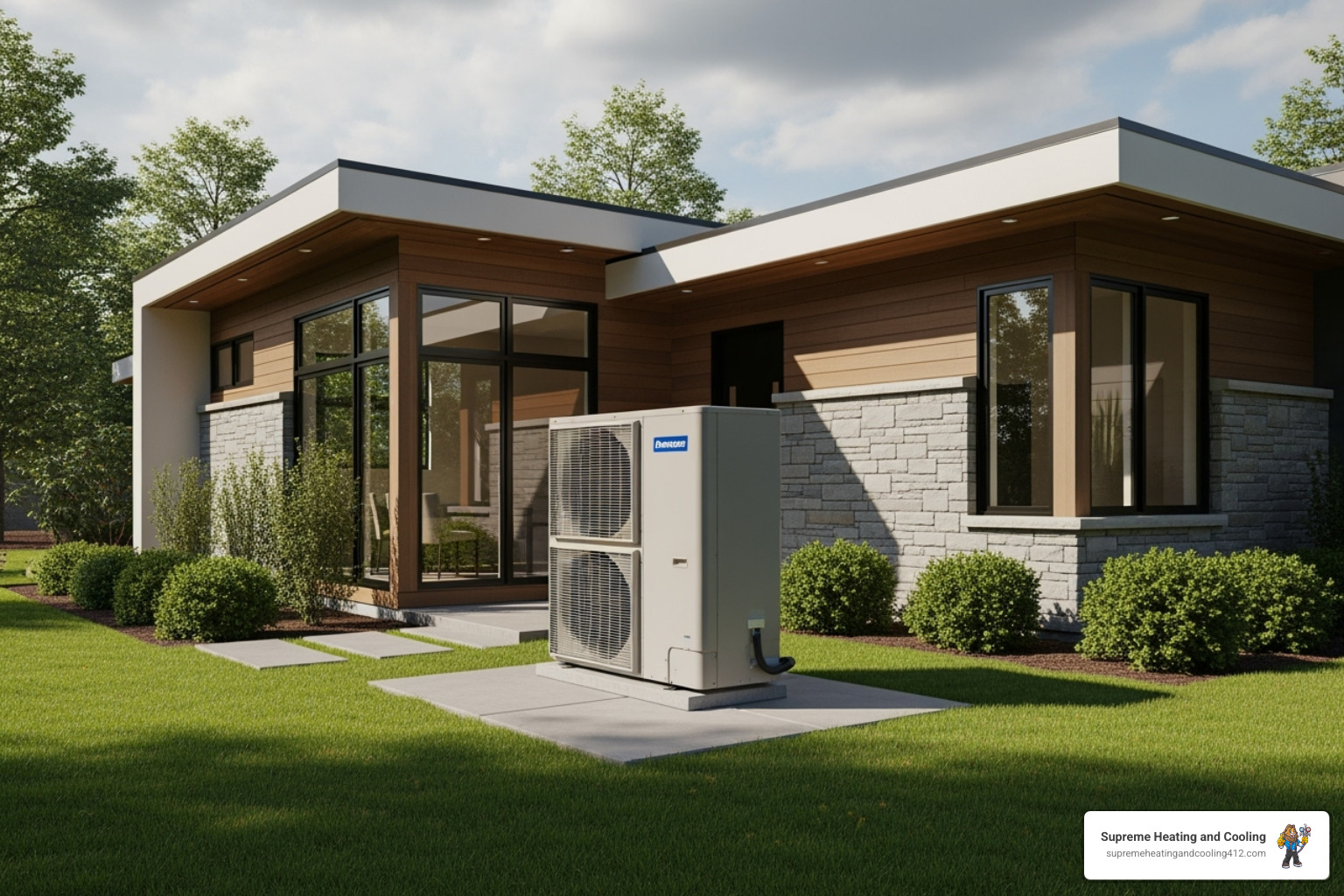 Clean outdoor heat pump unit free of debris - heat pump installation in south fayette, pa Clean outdoor heat pump unit free of debris - heat pump installation in south fayette, pa