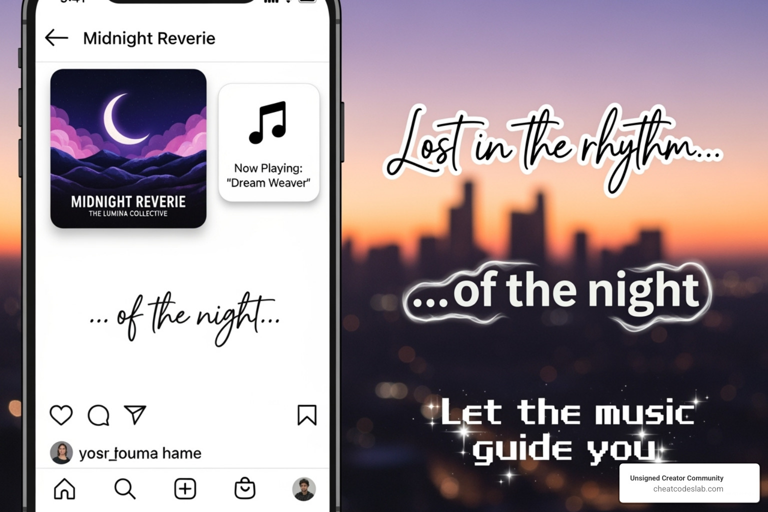 different music sticker styles (album art, small sticker, and various lyric animations) - add audio to instagram story