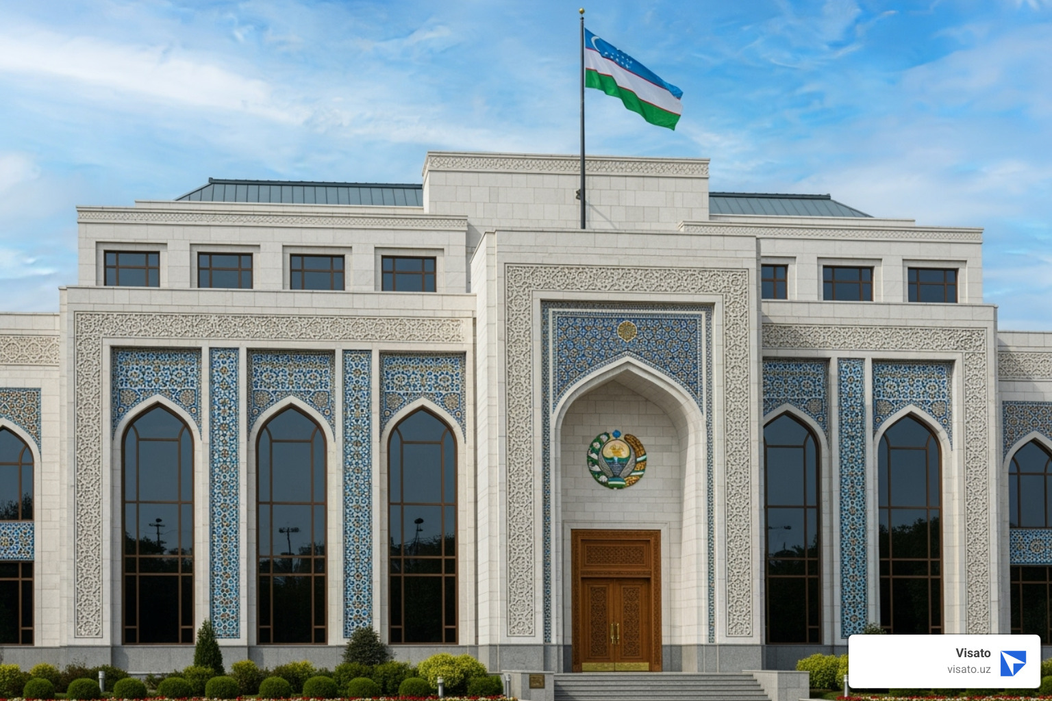 Uzbekistan Embassy building facade - evisa.mfa.uz check visa status Uzbekistan Embassy building facade - evisa.mfa.uz check visa status