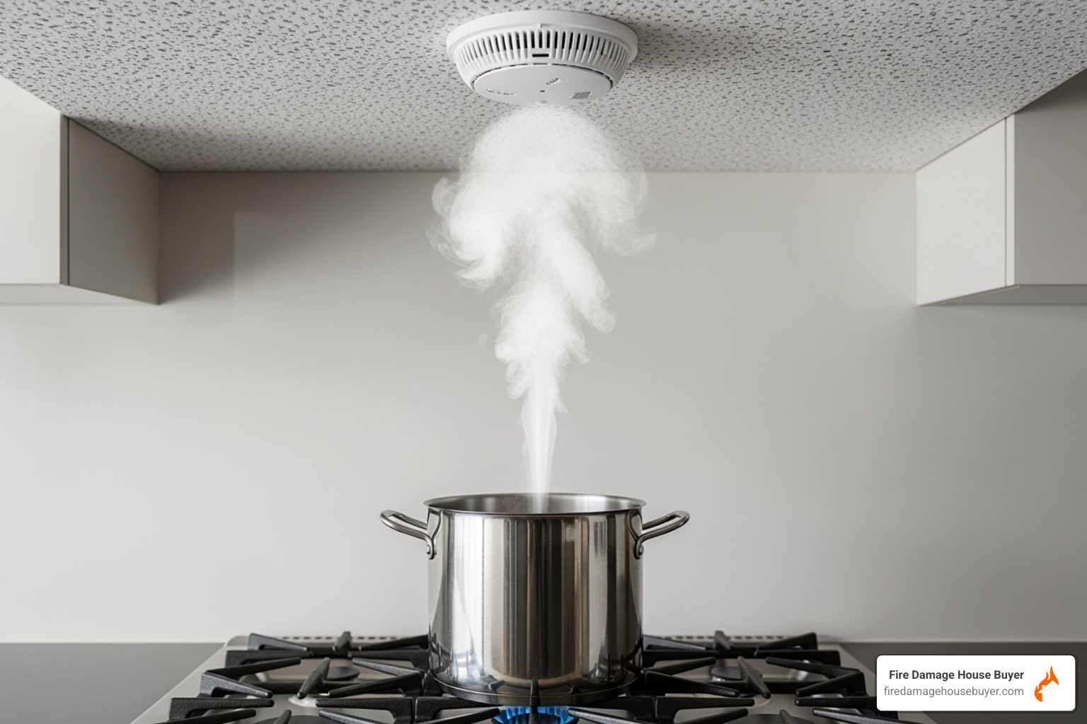smoke alarm too close to kitchen - how to turn off house fire alarm​