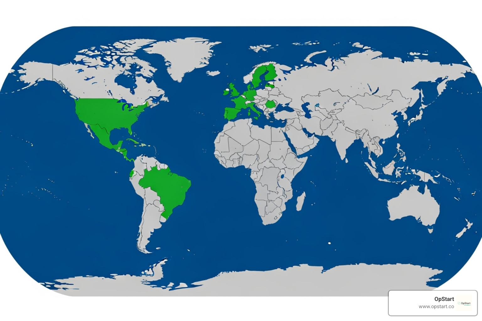 World map highlighting countries with R&D incentive programs - research & development tax incentive World map highlighting countries with R&D incentive programs - research & development tax incentive