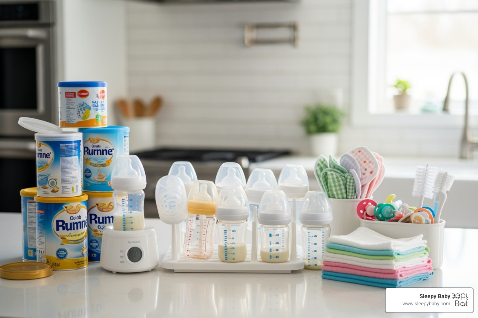 organized feeding station - must haves for new parents