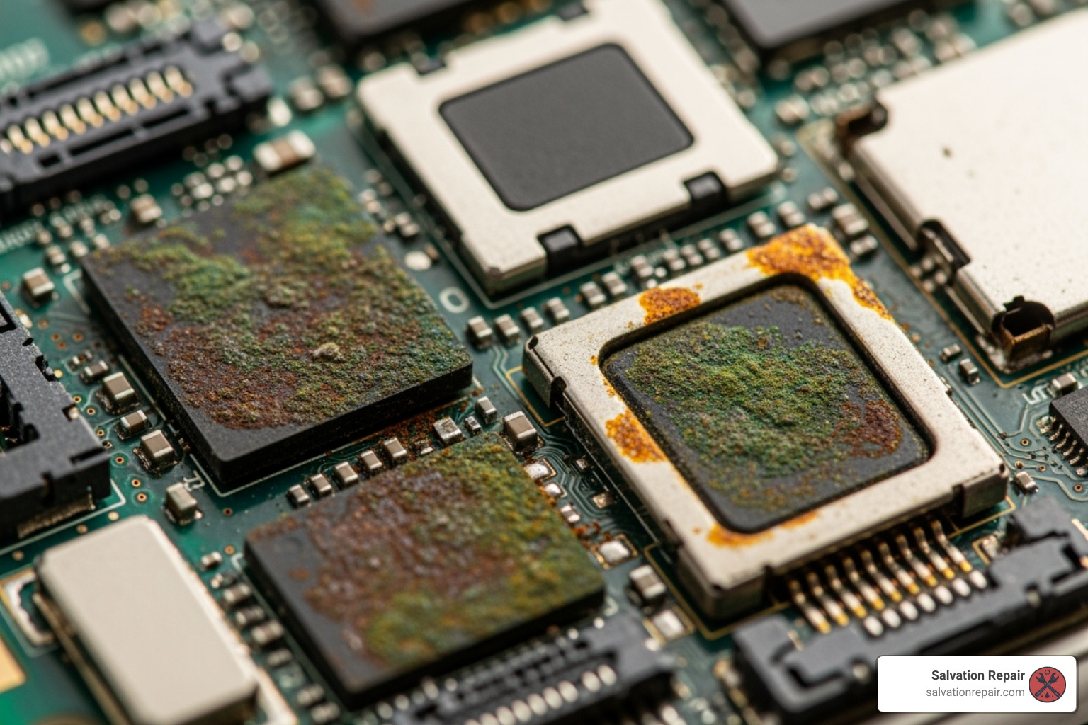 Corroded iPad logic board - ipad water damage repair cost