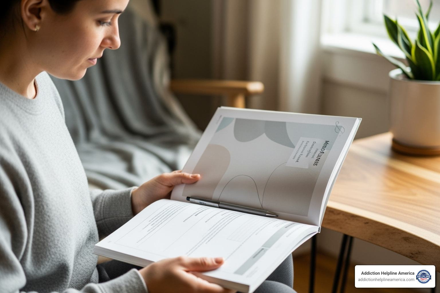 person reading a recovery workbook - recovery for families